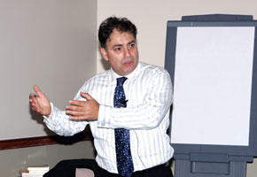 Nick leads a training seminar
