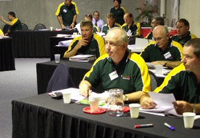 Seminar attendees listen transfixed